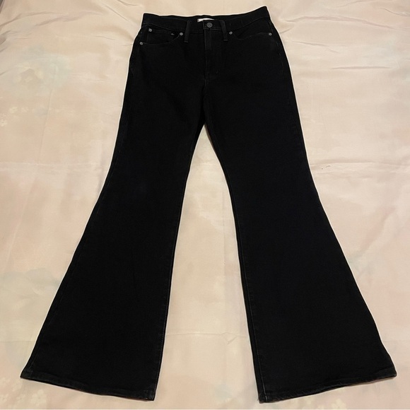 Madewell- The Perfect Vintage Flare Jean in Sherborn Wash Black Size 28 - Picture 2 of 11